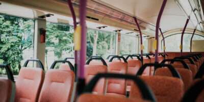 orange vehicle seat inside vehicle